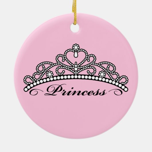 Princess Tiara Ornament (roze achtergrond) (Achterkant)