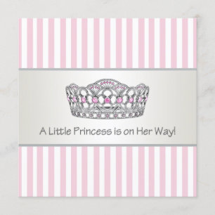 Princess Tiara Pink Princess Baby shower Kaart