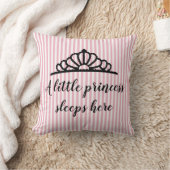 Princess Tiara Pink Stripe Persoonlijke Pillow Kussen (Deken)