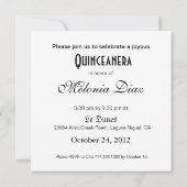 Princess Tiara Quinceanera (fuschia) Kaart (Achterkant)