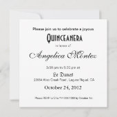 Princess Tiara Quinceanera (indigoblauw) Kaart (Achterkant)