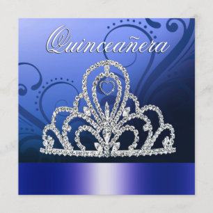 Princess Tiara Quinceanera (indigoblauw) Kaart