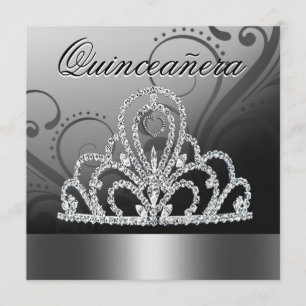 Princess Tiara Quinceanera (zilver) Kaart