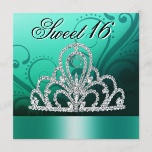 Princess Tiara Sweet Sixteen (aqua) Kaart