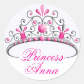 Princess Tiara Verjaardag Stickers (Voorkant)