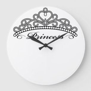 Princess Tiara Wall Clock Grote Klok