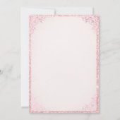 Princess Tiara & Wand Pink Glitter Baby shower Kaart (Achterkant)