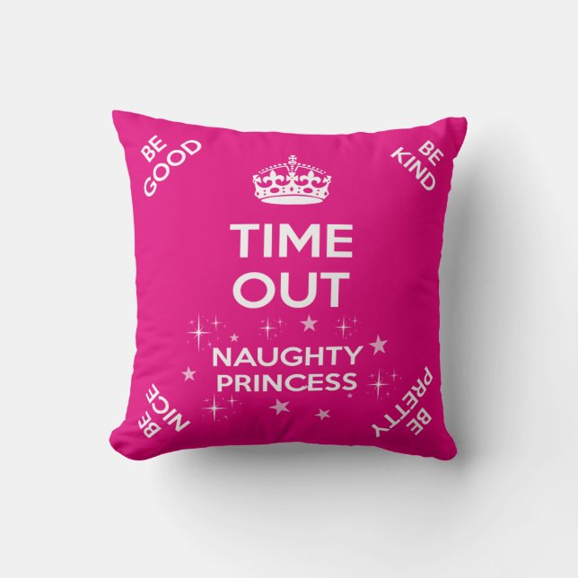 Princess Time Out/Naughty Seat Cushion Kussen (Voorkant)