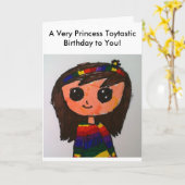 Princess Toytastic Birthday Card Kaart (Gele Bloem)