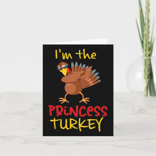 Princess Turkey Matching Family Group Thanksgiving Kaart