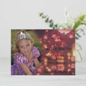 Princess Turning 3 Uitnodigingen voor geboortedag (Staand voorkant)