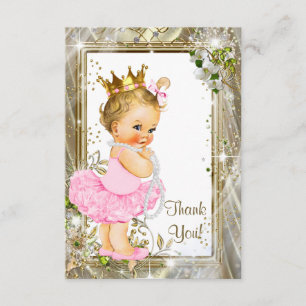 Princess Tutu Baby shower Dank u Bedankkaart