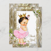 Princess Tutu Baby shower Dank u Bedankkaart (Voorkant / Achterkant)
