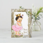 Princess Tutu Baby shower Dank u Bedankkaart (Staand voorkant)