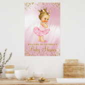 Princess Tutu Baby shower Welcome Sign Blonde Poster (Keuken)