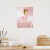 Princess Tutu Baby shower Welcome Sign Brunette Poster (Keuken)