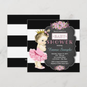 Princess Tutu Girls Krijtbord Baby shower Kaart (Voorkant / Achterkant)