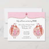 Princess Twins Birthday Party Kaart (Voorkant)