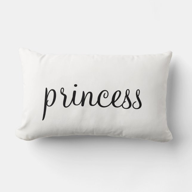Princess typografie voor haar slaapslaapkamerdekpl kussen (Voorkant)