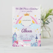 Princess Unicorn Afstuderen voor meisjes Kaart (Staand voorkant)