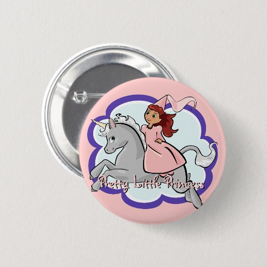 Princess & Unicorn Button (Voorkant /achterkant)