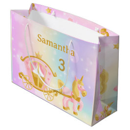 Princess Unicorn Gift Bag, Samantha 3rd Birthday  Groot Cadeauzakje