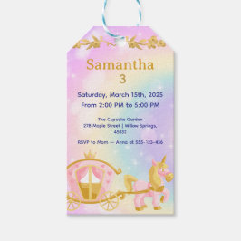 Princess Unicorn Gift Tags, Samantha Birthday Cadeaulabel