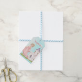Princess Unicorn Pink Blue Cute Cadeaulabel (Met Touw)