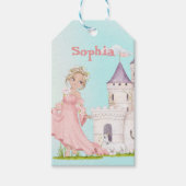 Princess Unicorn Pink Blue Cute Cadeaulabel (Voorkant)