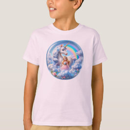 Princess Unicorn Shirt: regenboog en pastelwolken T-shirt