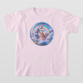 Princess Unicorn Shirt: regenboog en pastelwolken T-shirt (Laagn)