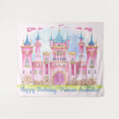 Princess Verjaardagsfeest Achtergrond Banner Wandkleed (Voorkant (horizontaal))