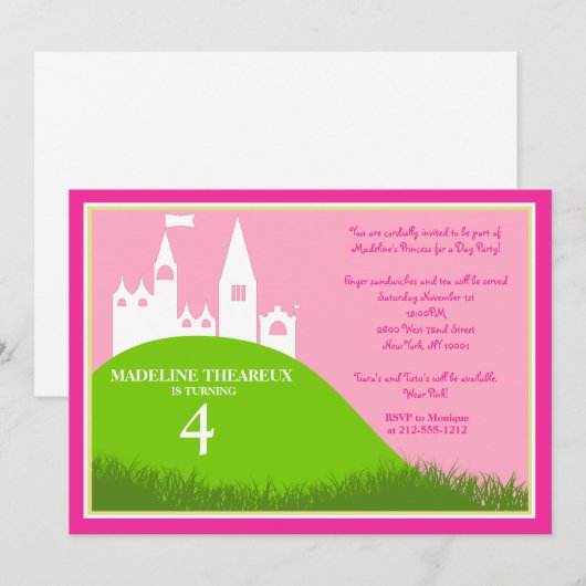 Princess voor een dag kaart (Voorkant / Achterkant)