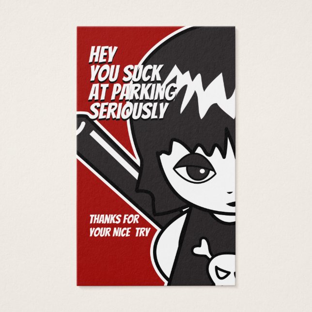 Princess Waarschuwing: Je hebt serieus getikt op p Visitekaartje (Voorkant)