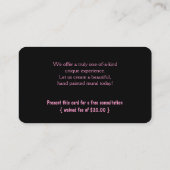 Princess Wand Pink Dot Visitekaartje (Achterkant)