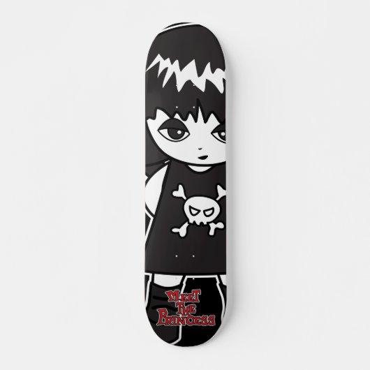 Princess Warning Persoonlijk Skateboard (Voorkant)