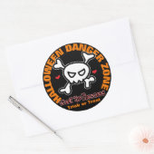 Princess Warning Ronde Sticker (Envelop)