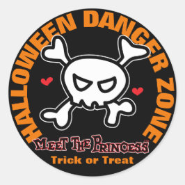 Princess Warning Ronde Sticker