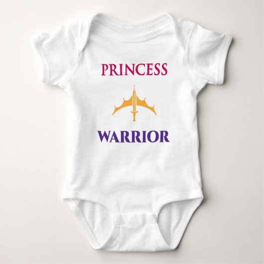 Princess Warrior Baby Meisjes Licht Shirt (Voorkant)