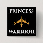 Princess Warrior Black Button (Voorkant)