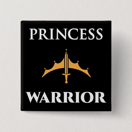 Princess Warrior Black Button (Voorkant)