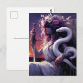 Princess Warrior en haar huisdier slang Briefkaart (Voorkant / Achterkant)