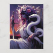 Princess Warrior en haar huisdier slang Briefkaart (Voorkant)