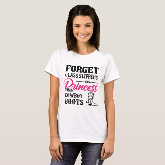 Princess Wears Cowboy Boots T-shirt (Voorkant volledig)