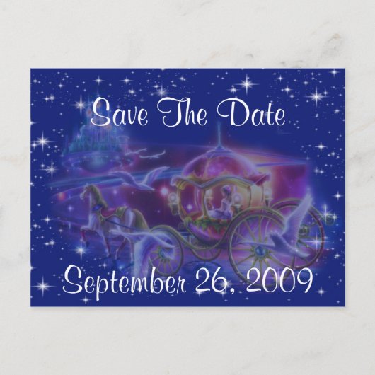 Princess Wedding Bewaar de datum briefkaarten (Voorkant)