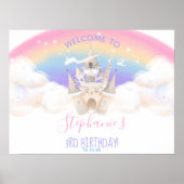 Princess Welcome Sign. met Pastel Rainbow Poster (Voorkant)