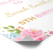 Princess Welcome Sign, Princess Birthday Welcome Poster (Hoek)