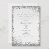 Princess White Damask Storybook Elegant Wedding Kaart (Voorkant)