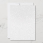 Princess White Damask Storybook Elegant Wedding Kaart (Achterkant)