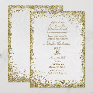 Princess White Damask Storybook Vrijgezellenfeest Kaart